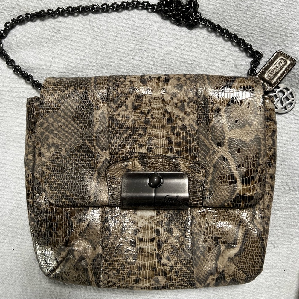 Coach, snake or alligator bag, lightly used, beautiful.